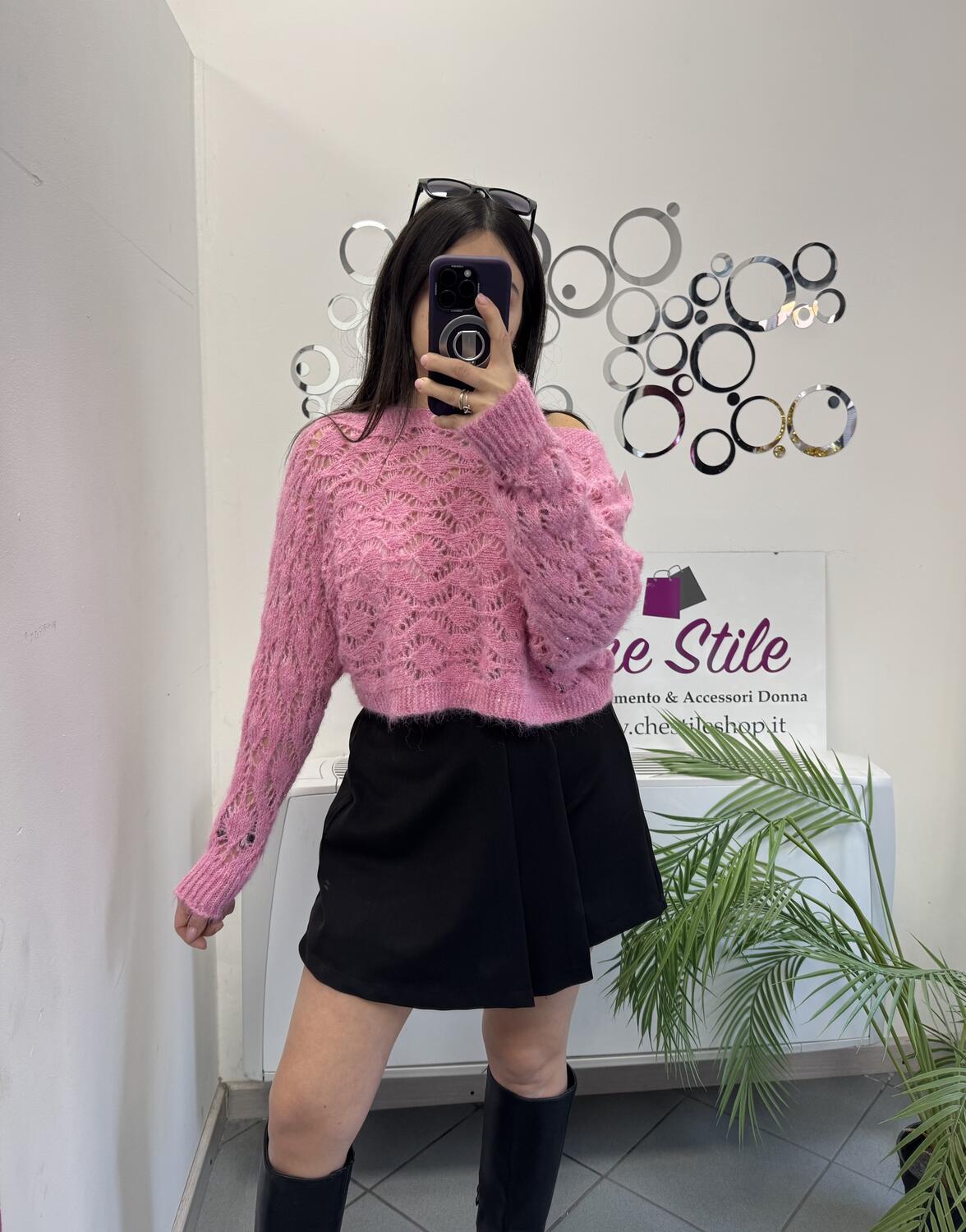 NOVITÀ Pull traforato in lurex