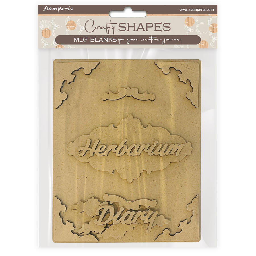 Crafty Shapes Herbarium Silver Copertina Diario