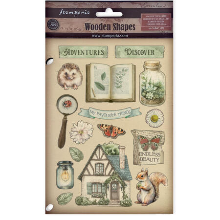 Wooden shape colorato fto A5 Herbarium Silvae