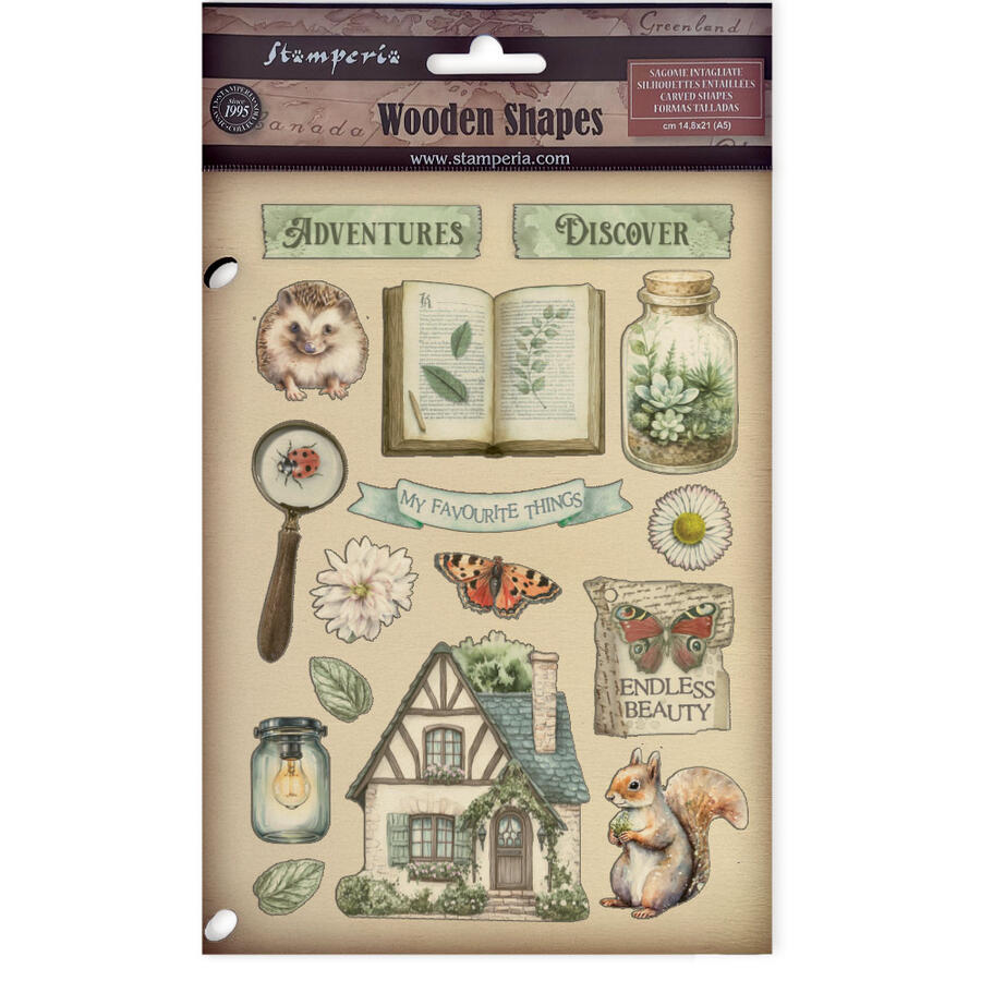 Wooden shape colorato fto A5 Herbarium Silvae