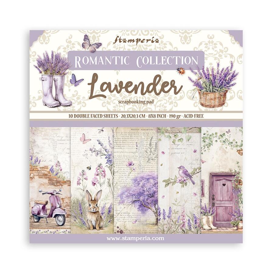 Blocco 10 fogli 30,5 x 30,5 Double Face Lavender