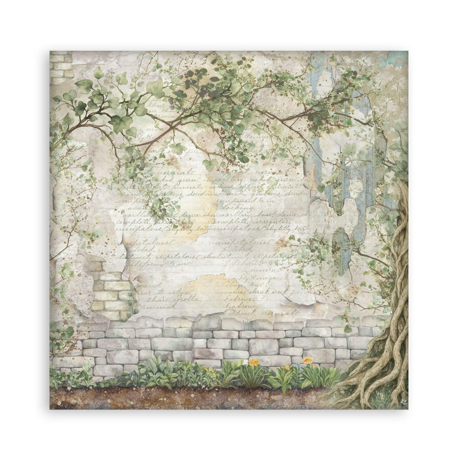 Blocco 10 fogli 30,5 x 30,5 Double Face Herbarium Silvae