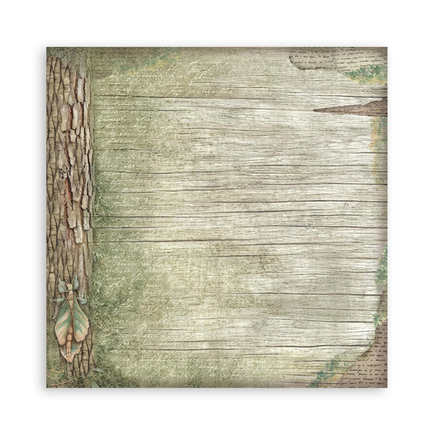 Blocco 10 fogli 30,5 x 30,5 Double Face Backgrounds Herbarium Silvae