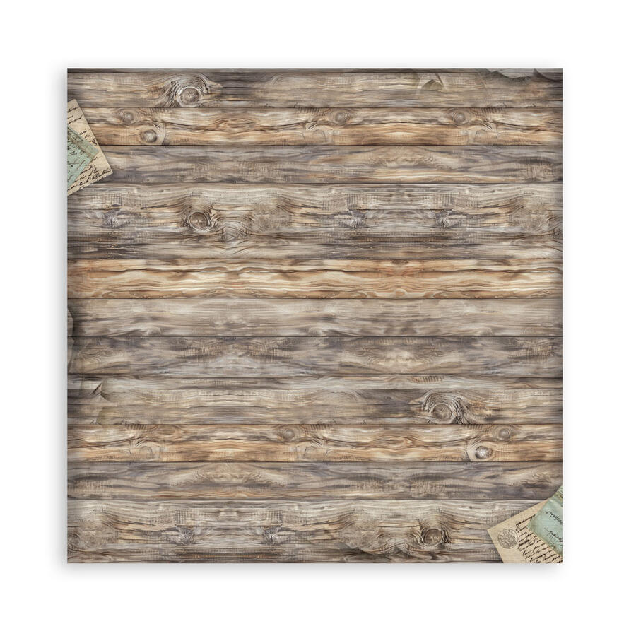 Blocco 10 fogli 20,3 x 20,3 Double Face Backgrounds Herbarium Silvae