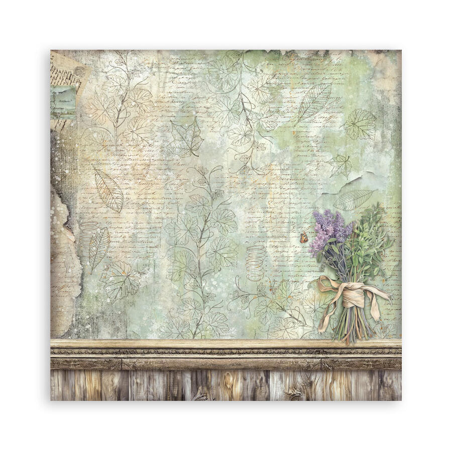 Blocco 22 fogli 20,3 x 20,3 Single Face Herbarium Silvae