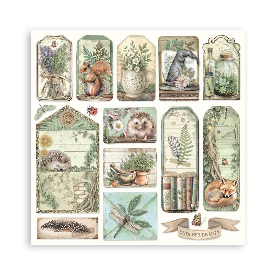 Blocco 22 fogli 30,5 x 30,5 Single Face Herbarium Silvae