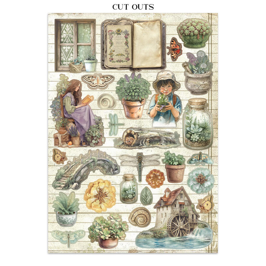 Junk Journal stickers, cut-outs, backgrounds Herbarium Silvae