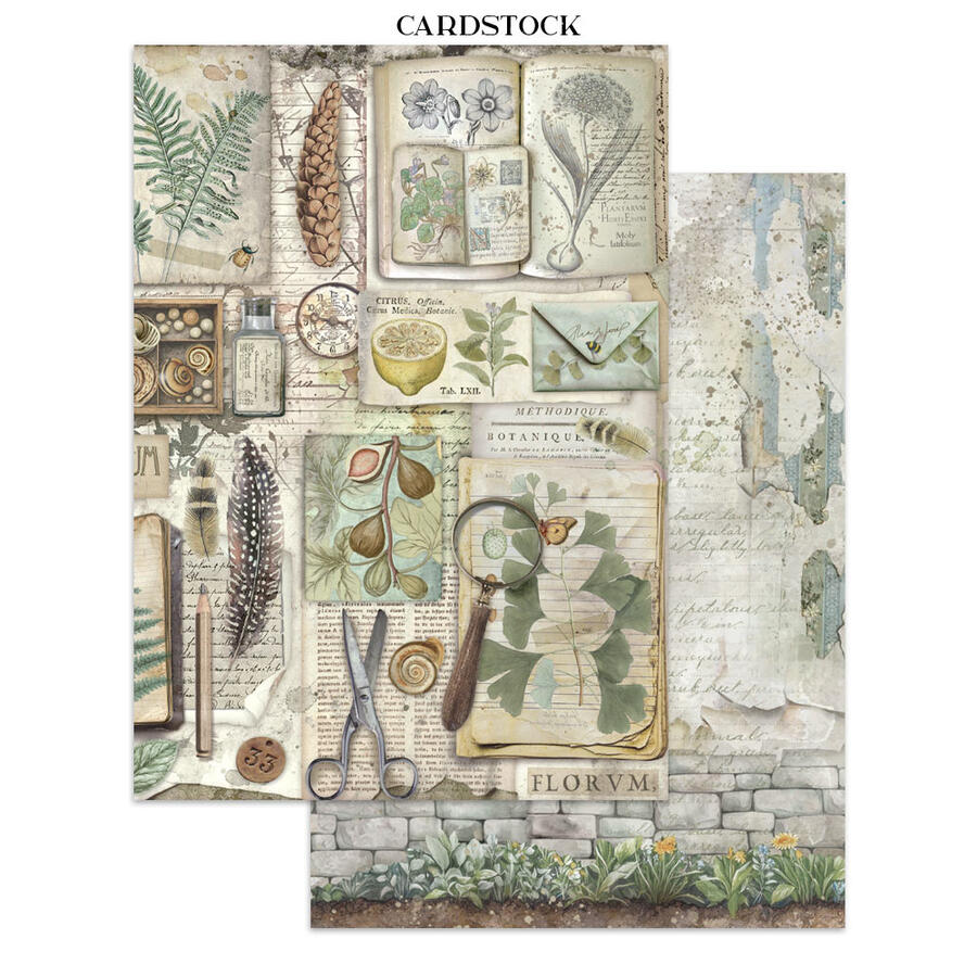 Junk Journal stickers, cut-outs, backgrounds Herbarium Silvae