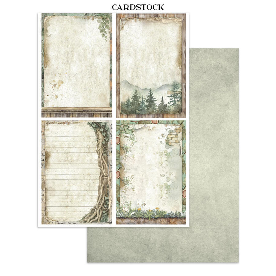 Junk Journal stickers, cut-outs, backgrounds Herbarium Silvae