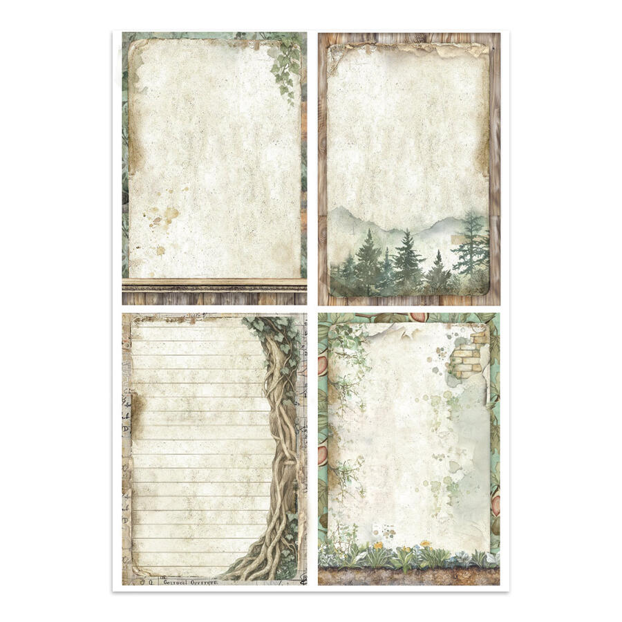 Junk Journal stickers, cut-outs, backgrounds Herbarium Silvae