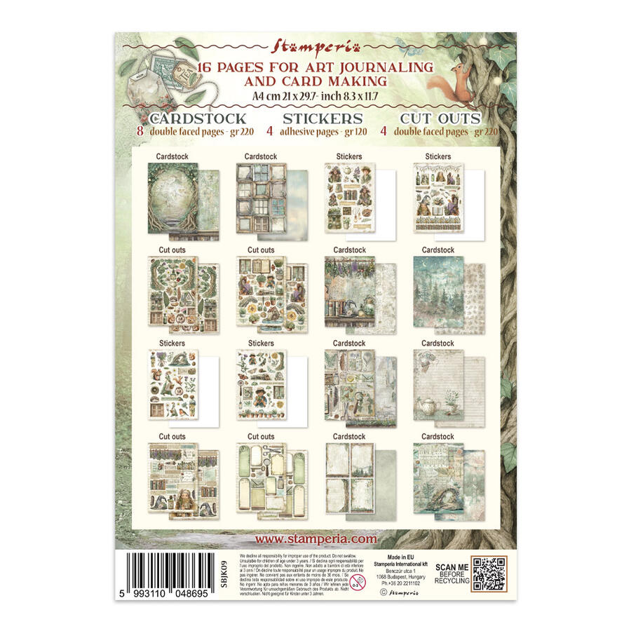 Junk Journal stickers, cut-outs, backgrounds Herbarium Silvae
