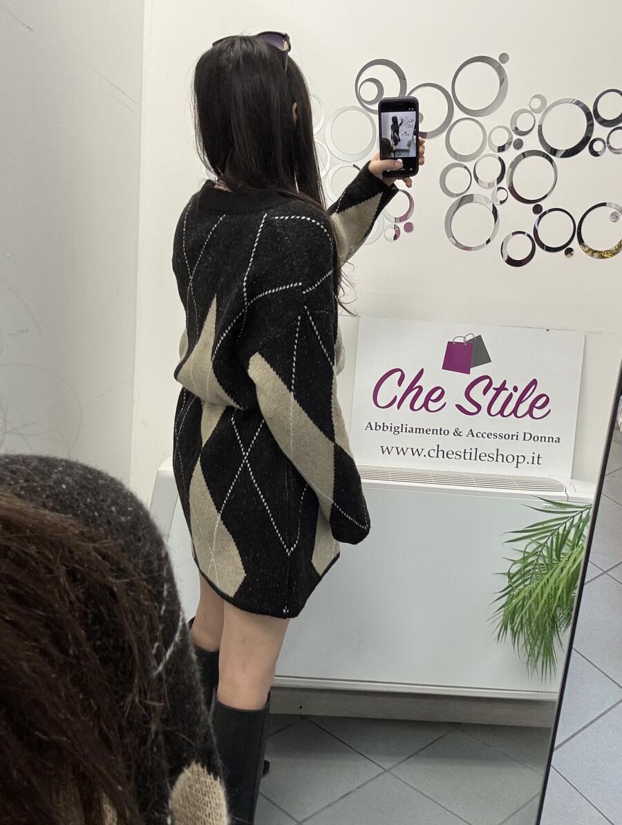 NOVITÀ Abito/maxi pull rombi