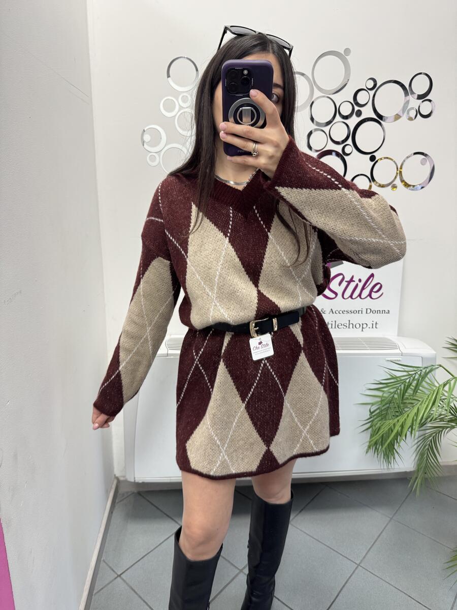 NOVITÀ Abito/maxi pull rombi