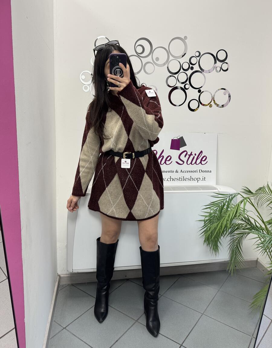 NOVITÀ Abito/maxi pull rombi