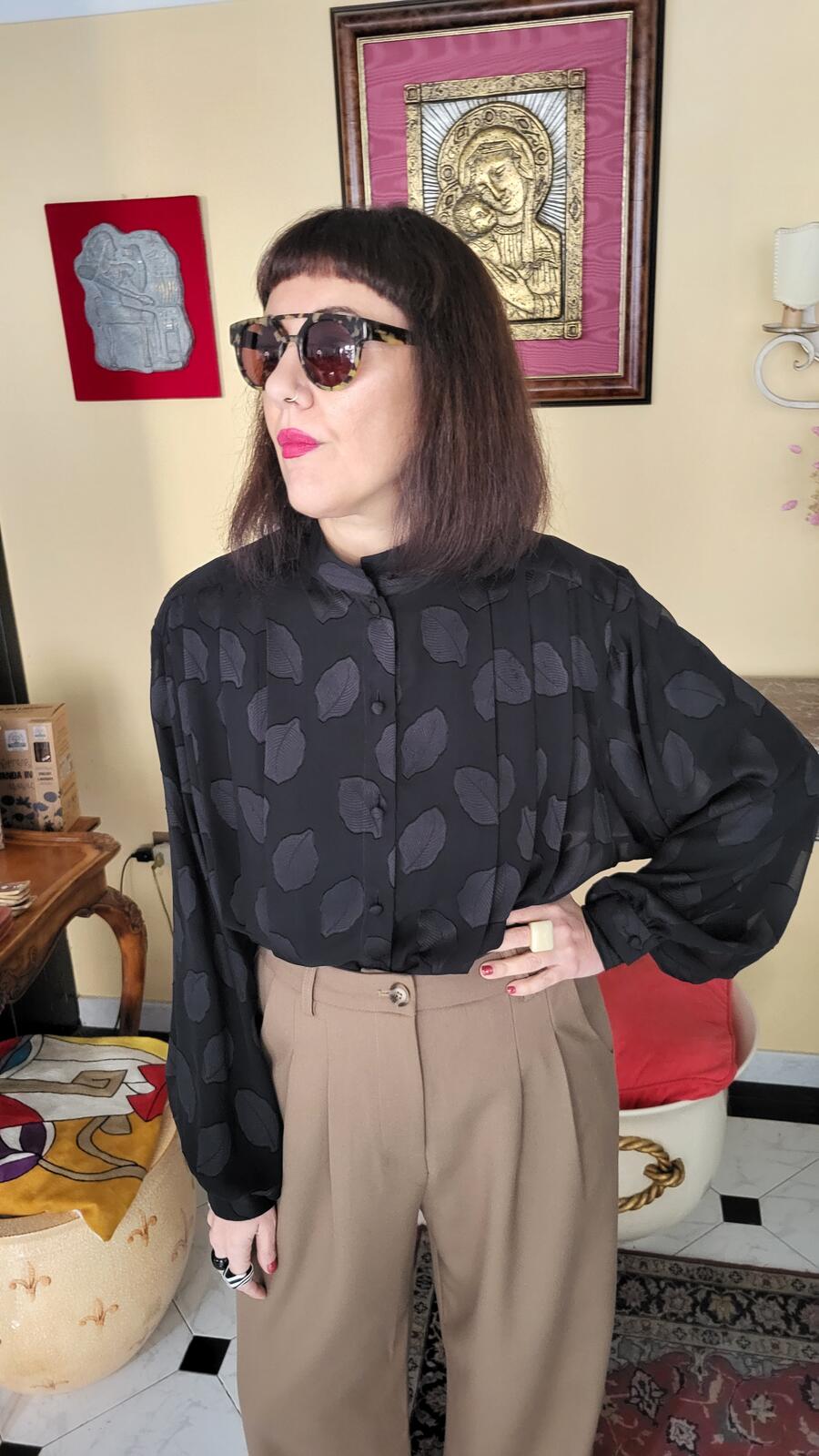 Camicia Black Foliage