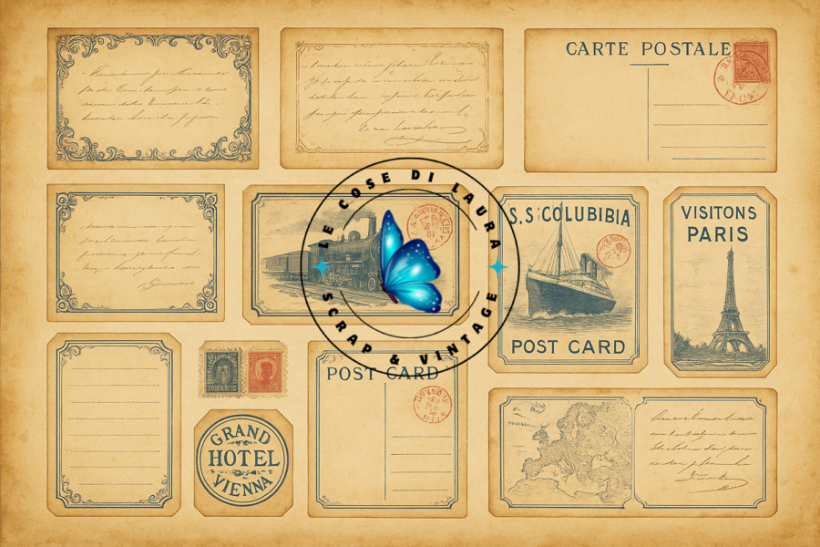 Kit digitale per junk Journal Souvenirs de Voyage