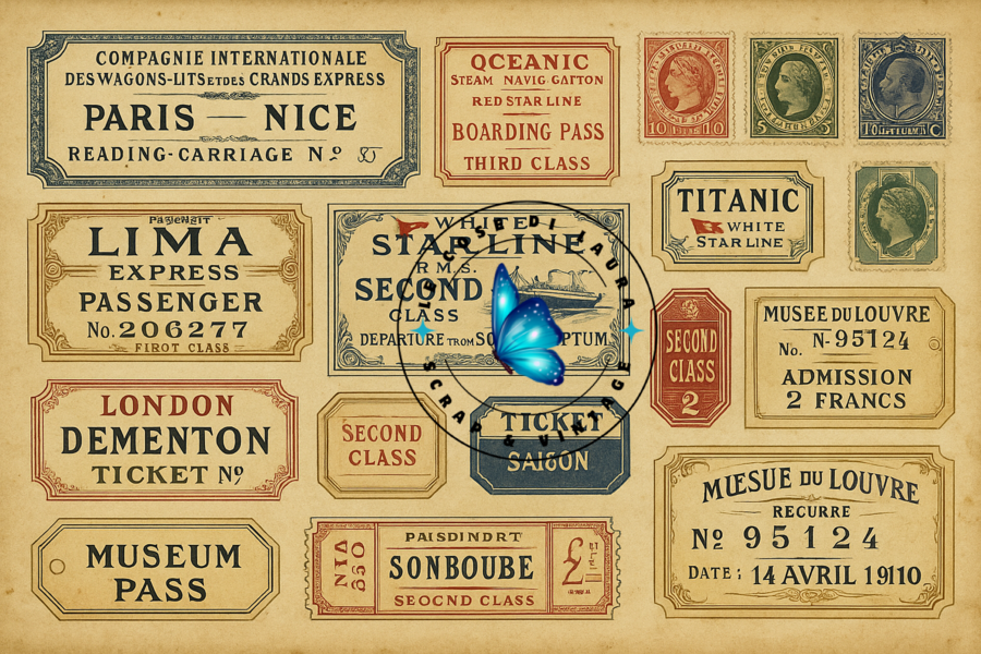 Kit digitale per junk Journal Souvenirs de Voyage