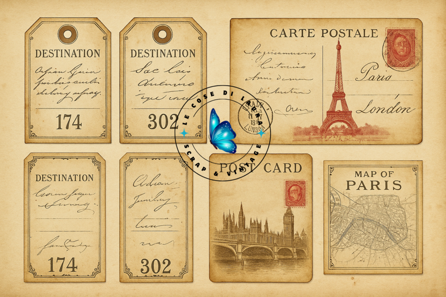Kit digitale per junk Journal Souvenirs de Voyage