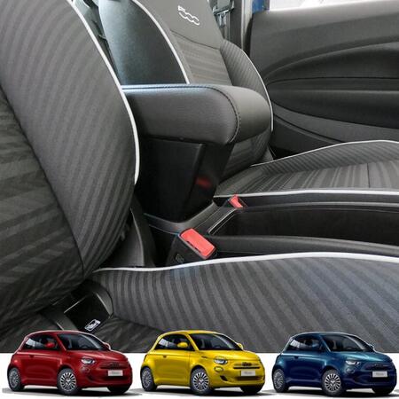 Mittelarmlehne für Fiat 500 Hybrid in der Länge verstellbaren (ab 2026)