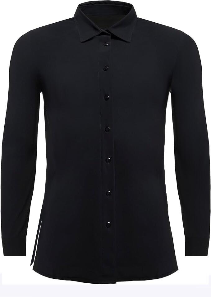 Men's Shirt with Side Slits for Latin and Standard Dances 9-0016