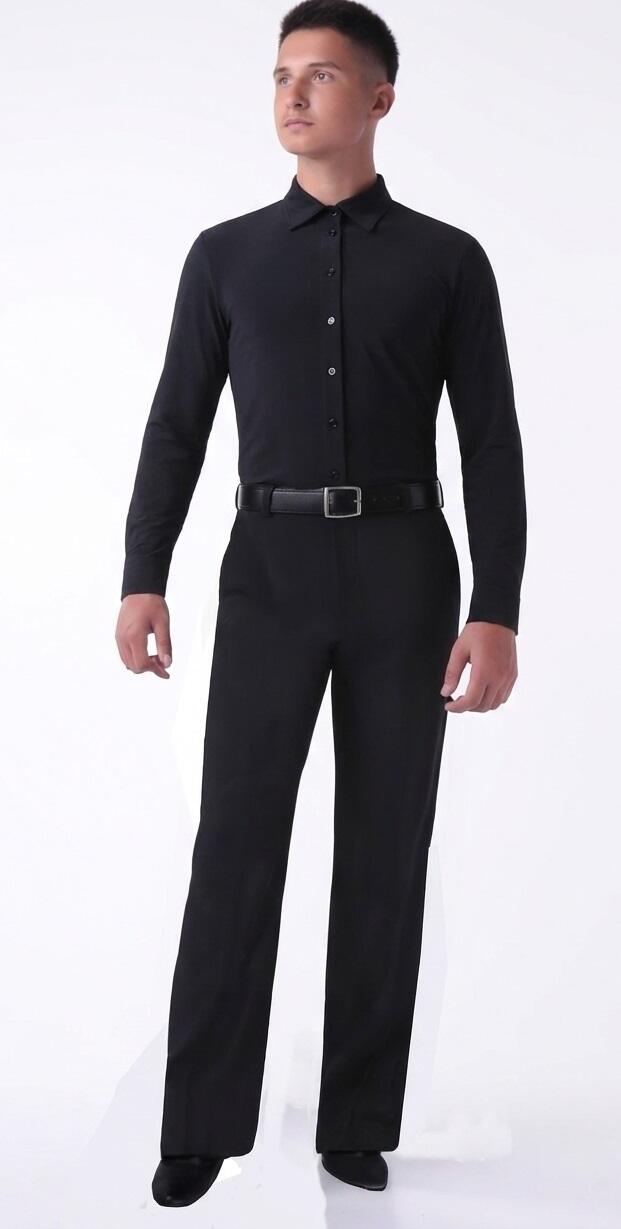 Men's Shirt with Side Slits for Latin and Standard Dances 9-0016