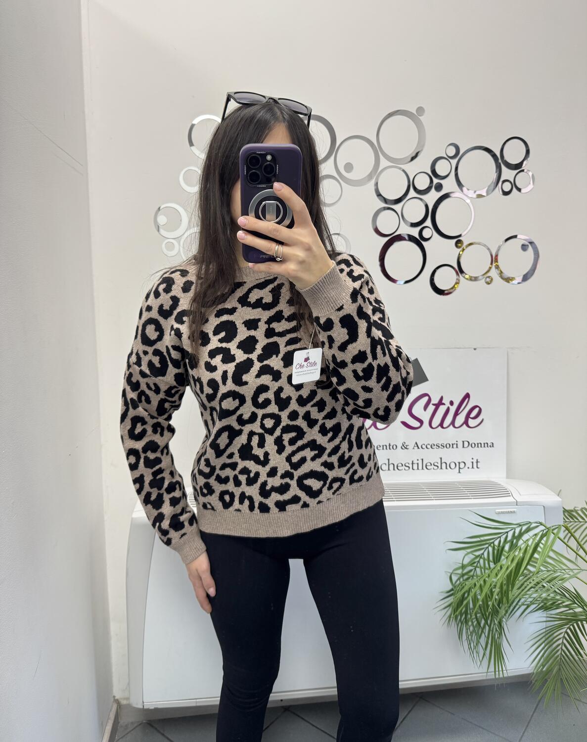 NOVITÀ Pull morbido maculato in viscosa