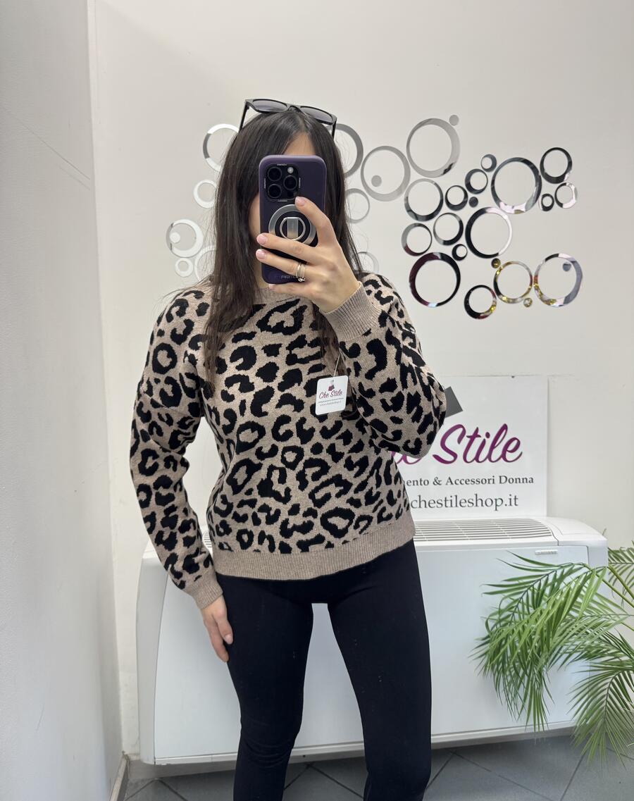 NOVITÀ Pull morbido maculato in viscosa