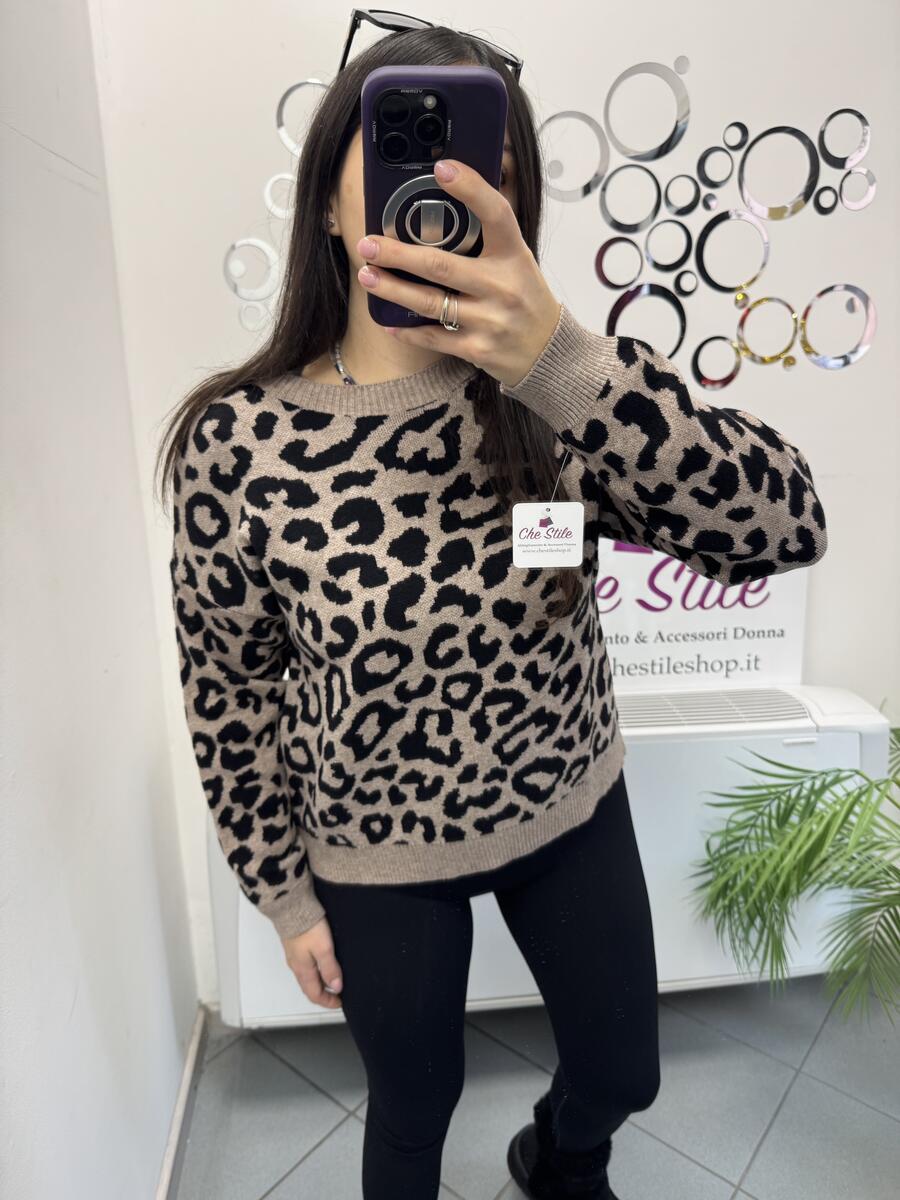 NOVITÀ Pull morbido maculato in viscosa