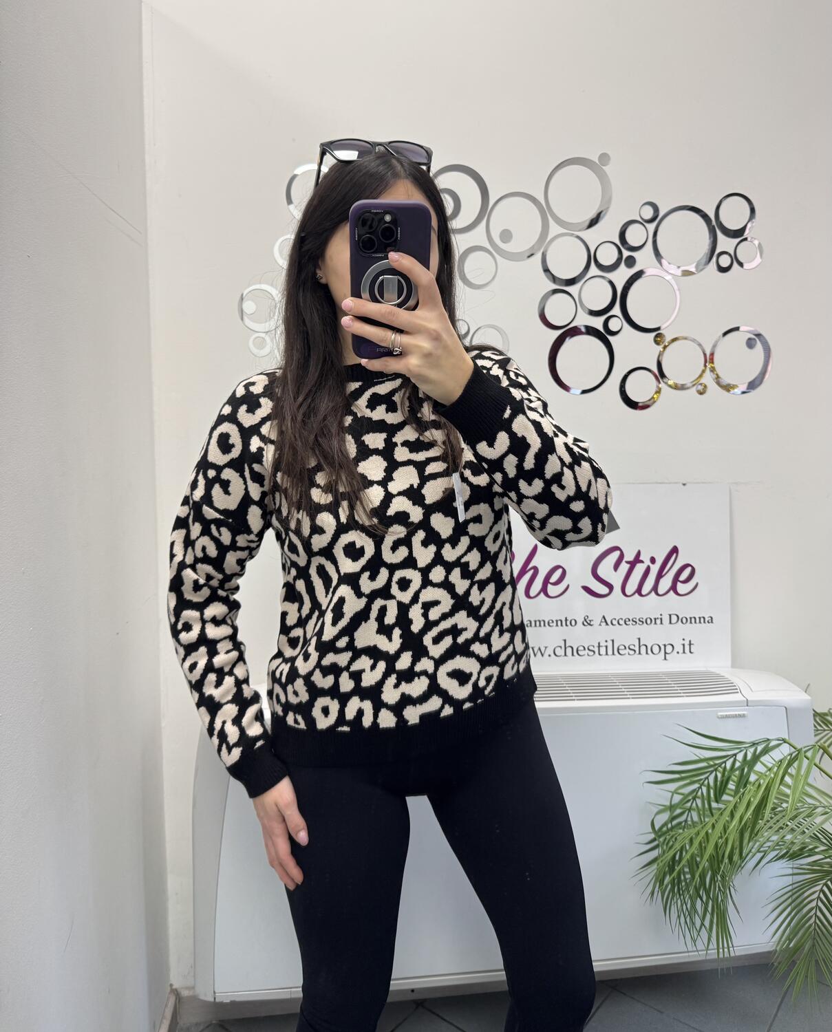 NOVITÀ Pull morbido maculato in viscosa