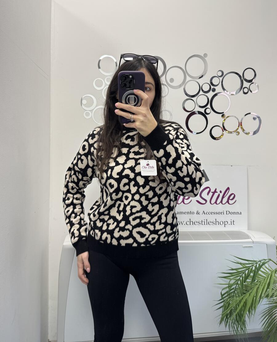 NOVITÀ Pull morbido maculato in viscosa