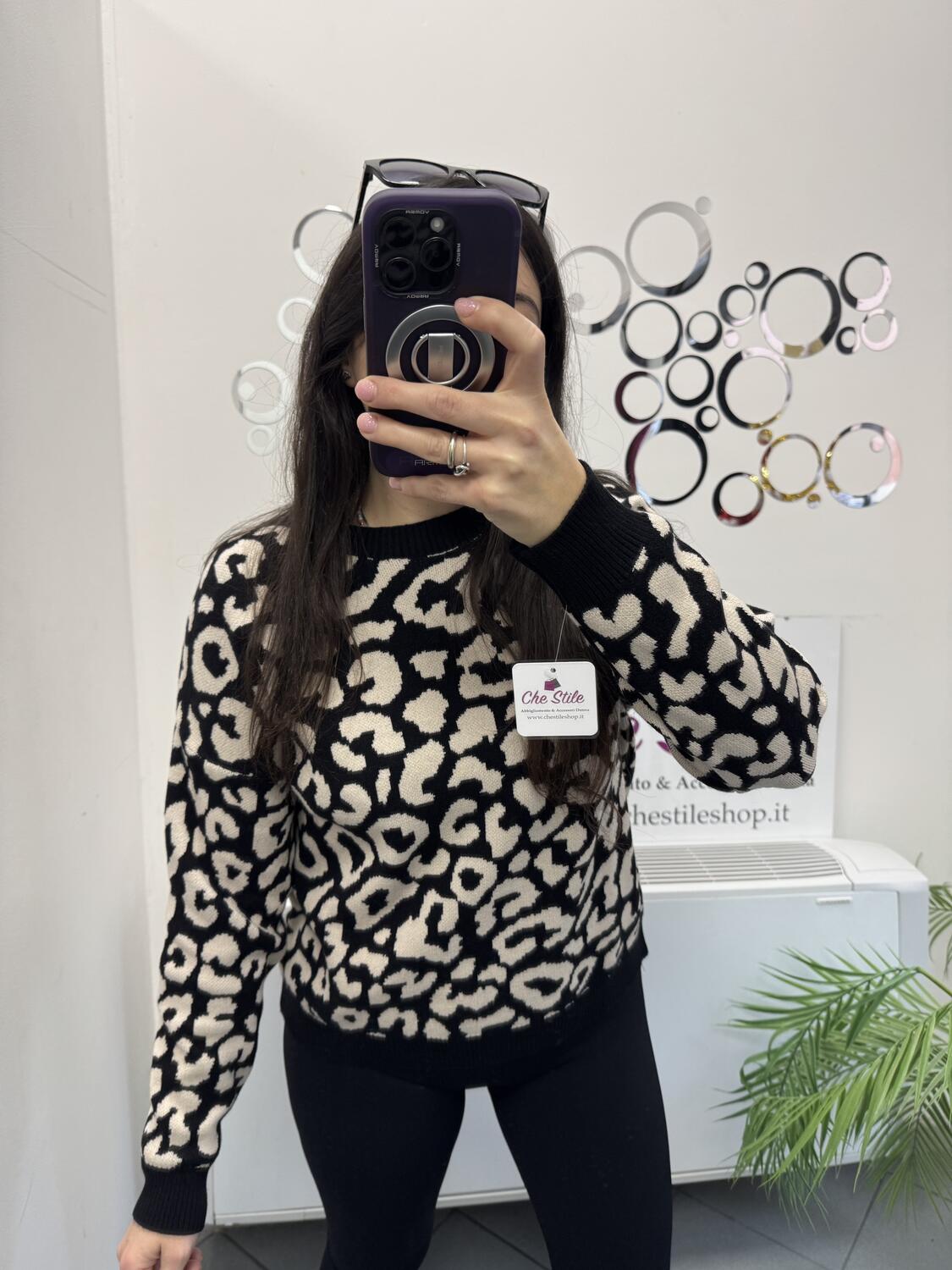 NOVITÀ Pull morbido maculato in viscosa