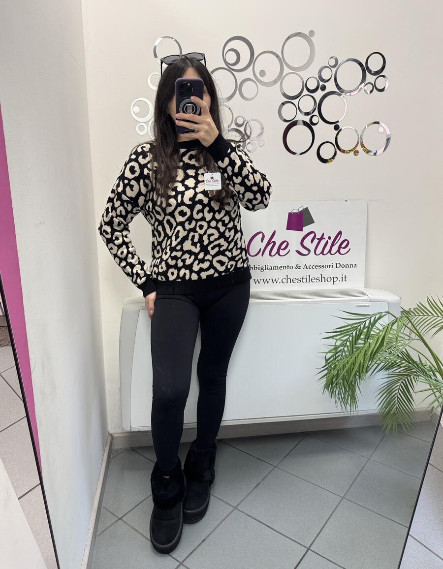 NOVITÀ Pull morbido maculato in viscosa