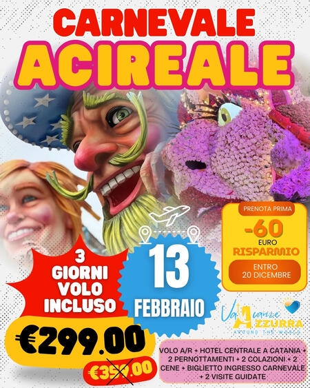13 FEBBRAIO 2026 3 GIORNI CARNEVALE DI ACIREALE 