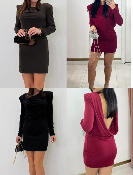 Vestitino schiena scollata vari colori taglia unica