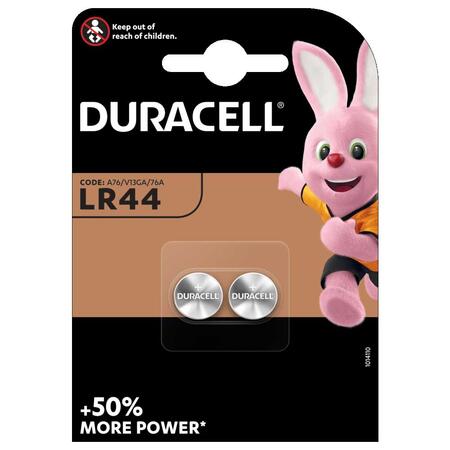 BLISTER 2 PILE ALCALINE DURACELL 1,5V 150mAh (LR44)