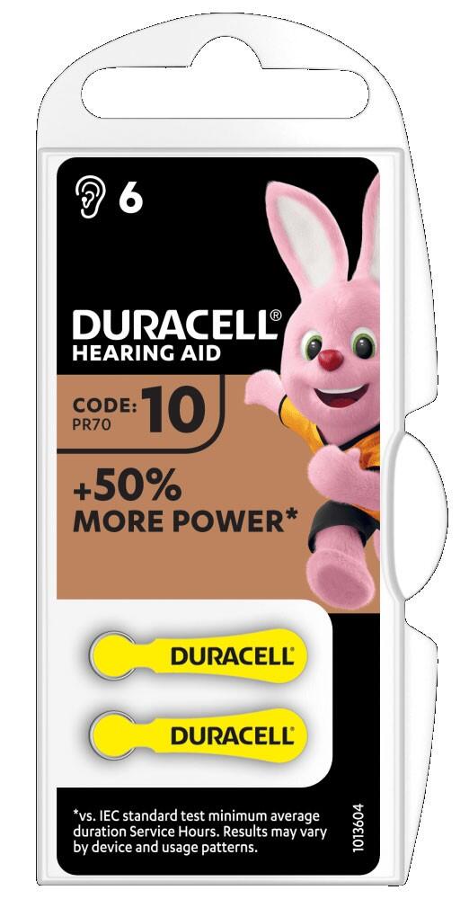 Batterie senza mercurio per apparecchi acustici 95mAh, formato 10 - 6pz