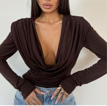 Body in lycra scollo morbido vari colori taglia unica