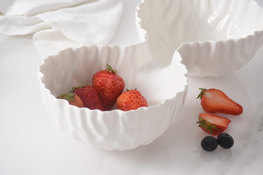 Pampa Bay - Server a 2 sezioni in porcellana bianca Mascali 