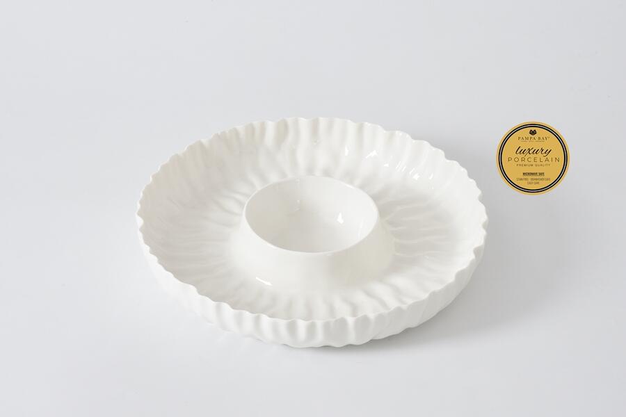 Pampa Bay Chip & Dip in porcellana bianca Mascali 