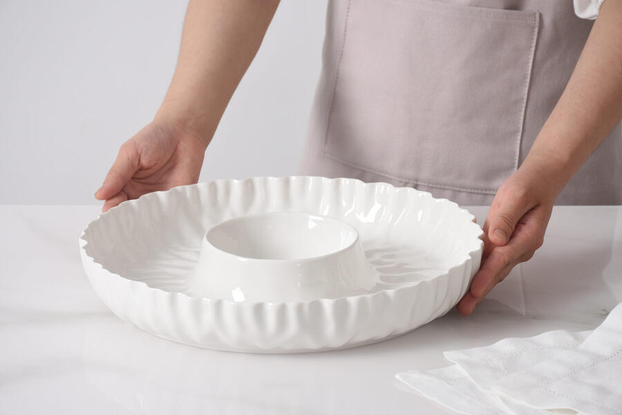 Pampa Bay Chip & Dip in porcellana bianca Mascali 