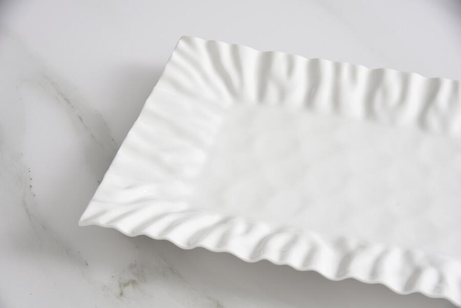 Pampa Bay - Vassoio rettangolare in porcellana bianca Mascali 