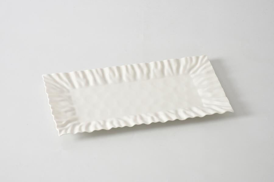 Pampa Bay - Vassoio rettangolare in porcellana bianca Mascali 