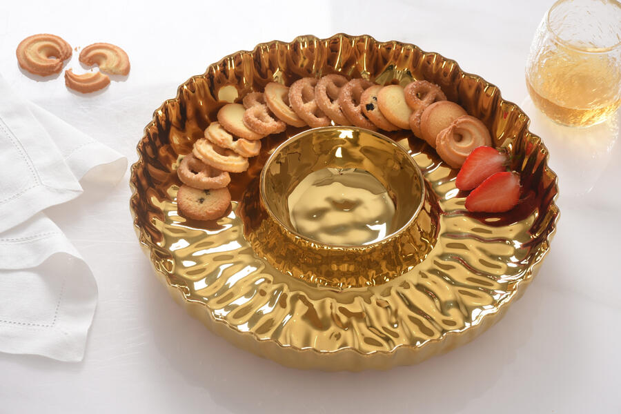 Pampa Bay - Chip & Dip in porcellana Mascali Oro 