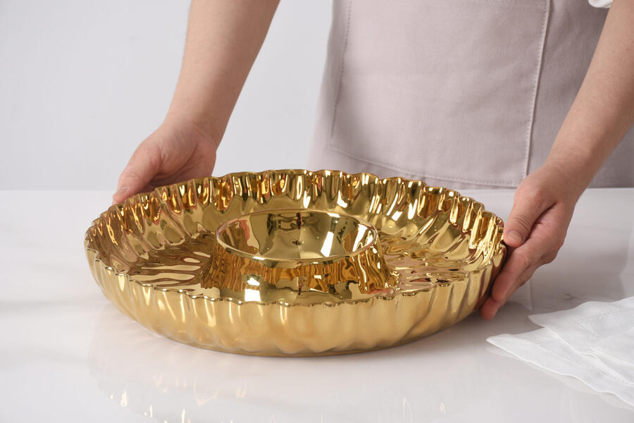 Pampa Bay - Chip & Dip in porcellana Mascali Oro 