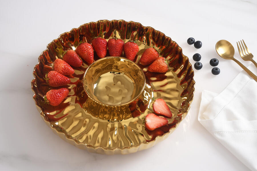 Pampa Bay - Chip & Dip in porcellana Mascali Oro 