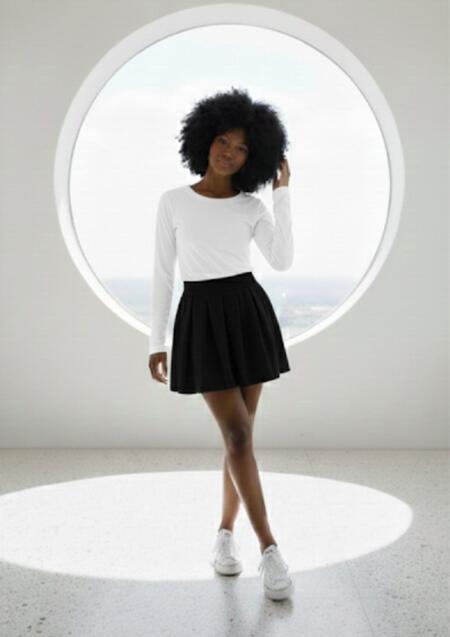 Pantagonna plissettata in tessuto felpato vari colori taglia unica