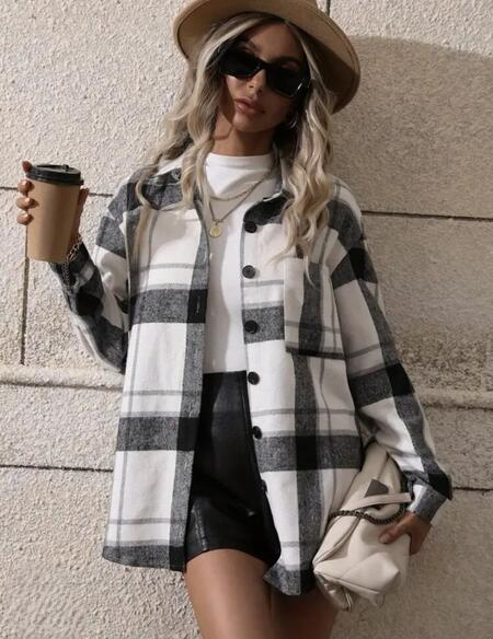 Giacca caamicia flanella vari coloti taglia unica