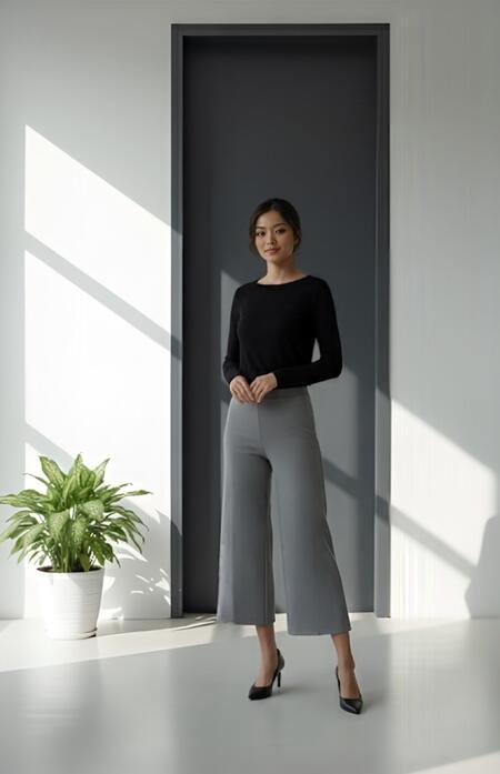 Pantalone lana 3/4 vari colori taglia S/M/L/XL/XXL