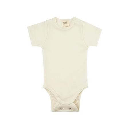 Body a Maniche Corte in Lana Merino e Seta 