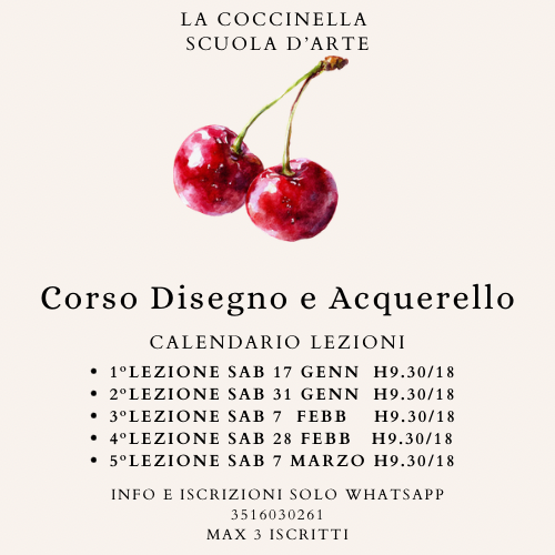 Corso di Disegno e Acquerello – Percorso in 5 Lezioni